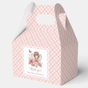 Cute Whimsy Fairy Floral Girl Birthday Favor Box