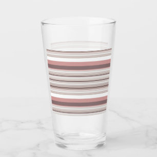 Cute white brown stripes glass