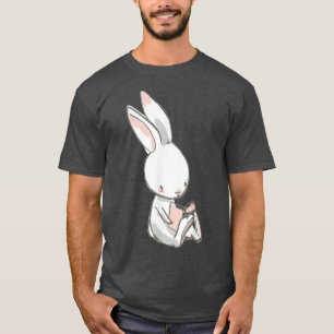Cute White Bunny Rabbit Book & Reading Lover Z000 T-Shirt