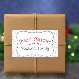 Cute White Buon Natale Gift Labels