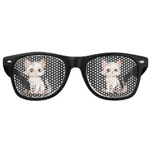 CUTE WHITE CAT PARTY SUNGLASSES