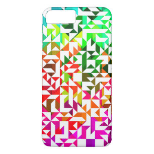 Cute white colourful geometric patterns Case-Mate iPhone case