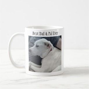 Cute White Dog with Best Pal Ever Two Photo Coffee Mug
