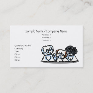 Cute White Dogs Pet Business Simple Card