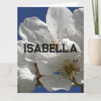 Cute White Flowers Folded Greeting Card
