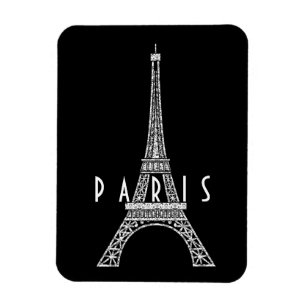 Cute white France Paris Eiffel tower Magnet