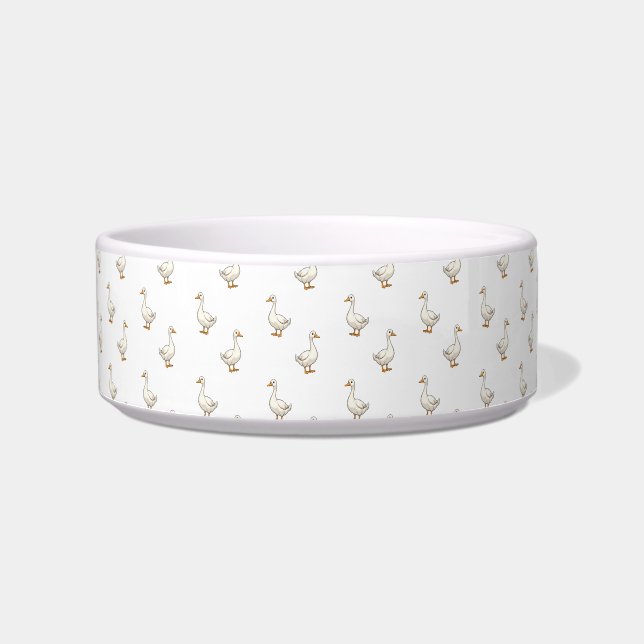 Cute White Goose Pattern Bowl (Front)