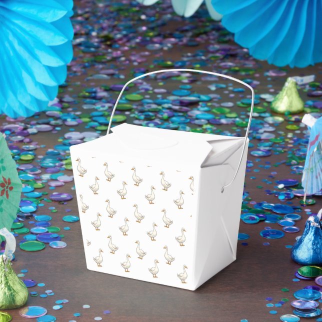 Cute White Goose Pattern Favor Box (Party)