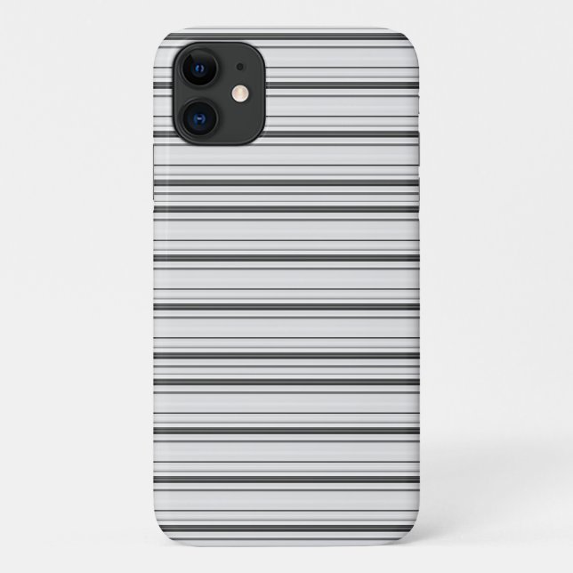 Cute white grey stripes Case-Mate iPhone case (Back)