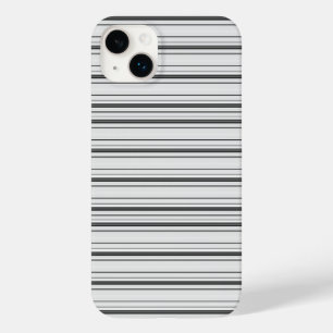 Cute white grey stripes Case-Mate iPhone 14 plus case