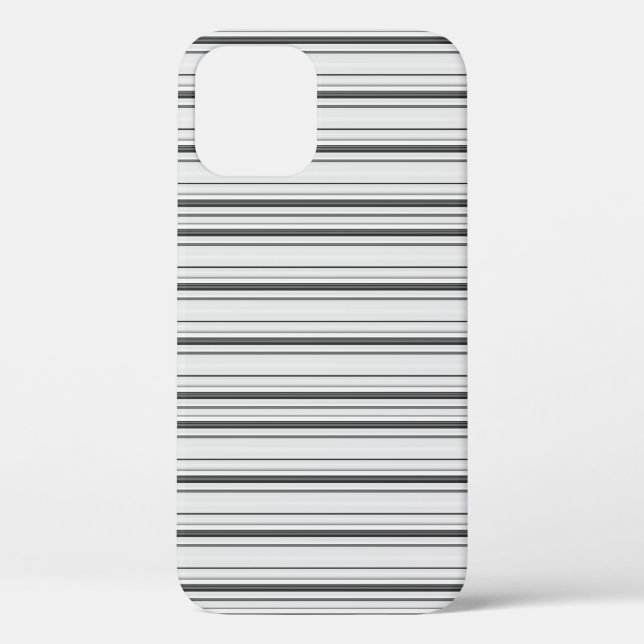 Cute white grey stripes Case-Mate iPhone case (Back)