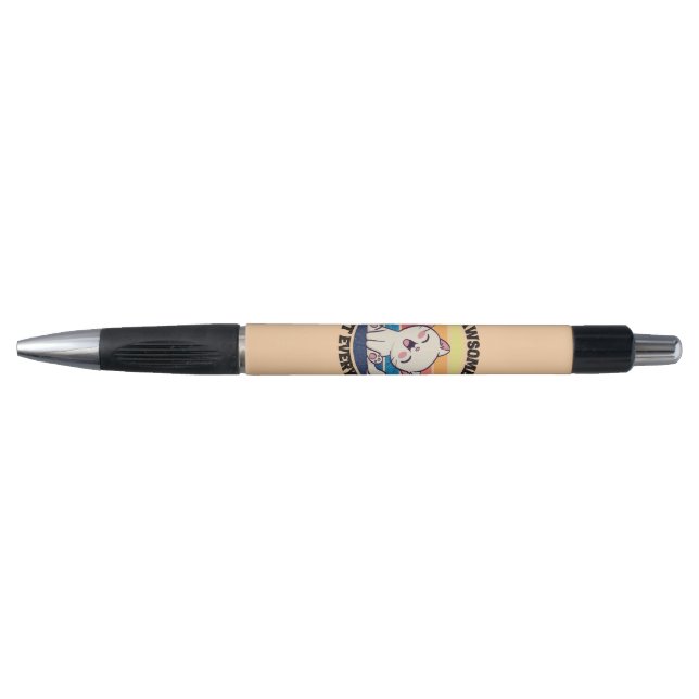 Cute white Kawaii cat Pen (Front)