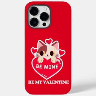 Cute white kitten with heart Case-Mate iPhone 14 pro max case