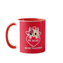 Cute white kitten with heart