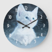 Cute White Kitten with Pretty Blue Eyes