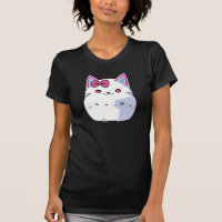 Cute White Kitty Cat with Pink Bowtie