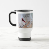 Cute White Labrador Mix Puppy Dog Drinking Water