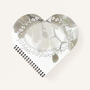 Cute white orchids notebook