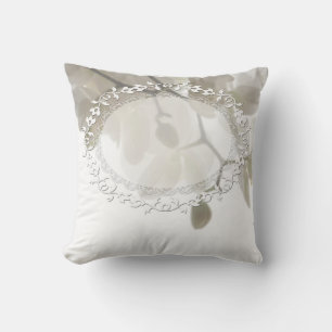 Cute white orchids throw pillow