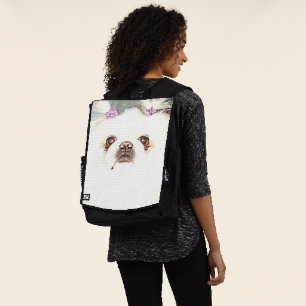 Cute White Pekingese Dog Backpack or Your Dog