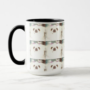Cute White Pekingese Dog "Sugar" Mug