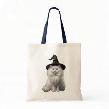 Cute White Persian Cat Trick-or-Treat Tote