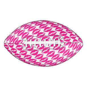 Cute white pink kisses pattern neck tie Case-Mate Football