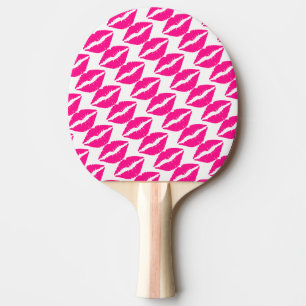 Cute white pink kisses pattern neck tie Case-Mate Ping Pong Paddle
