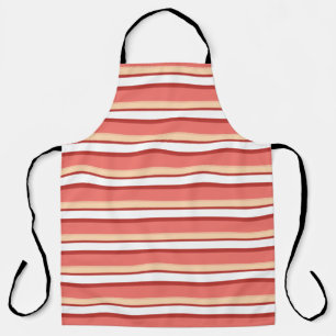 Cute white pink stripes  apron