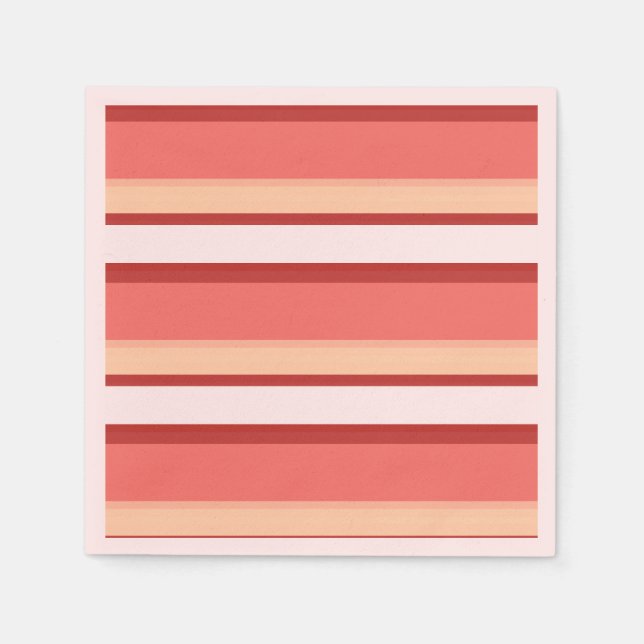 Cute white pink stripes napkin (Front)