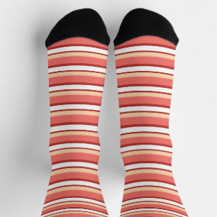Cute white pink stripes socks