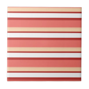 Cute white pink stripes  tile