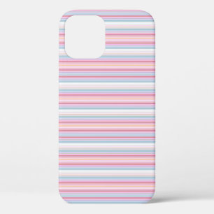 Cute white pinky stripes iPhone 12 pro case