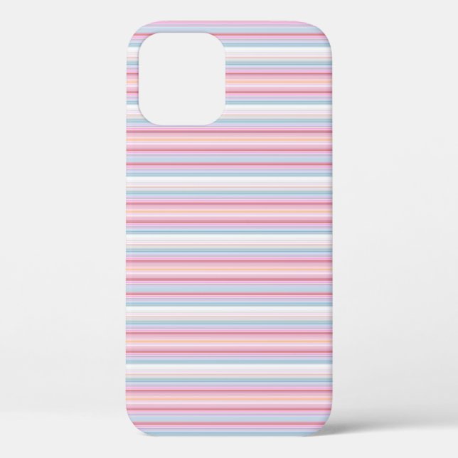 Cute white pinky stripes  Case-Mate iPhone case (Back)
