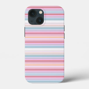 Cute white pinky stripes iPhone 13 mini case