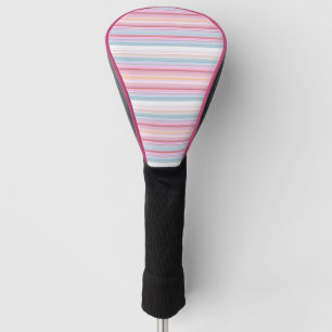 Cute white pinky stripes  golf head cover