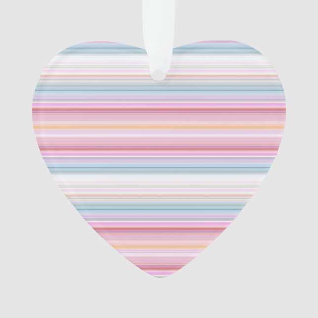 Cute white pinky stripes  ornament (Front)