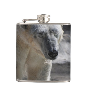 Cute White Polar Bear Hip Flask
