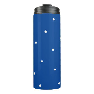 Cute white polka dots thermal tumbler