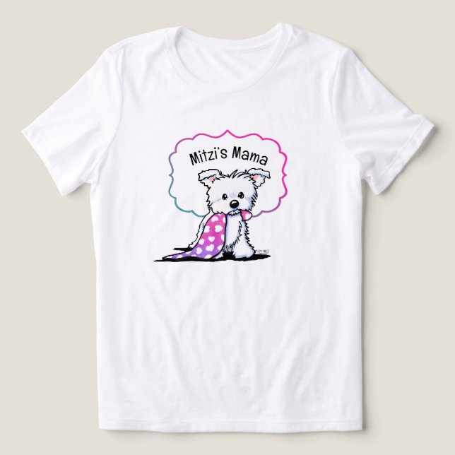 Cute White Puppy Custom Shirt (Design Front)