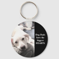 Cute White Puppy Dog With Best Friend Dad Black