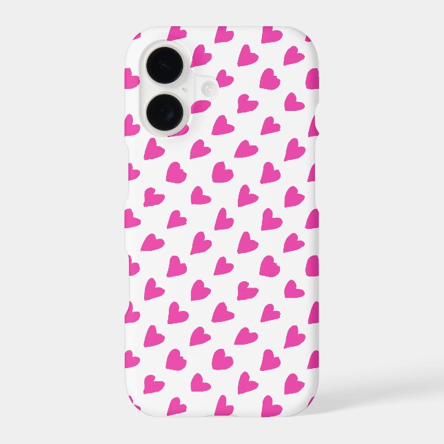 Cute white red hearts patterns (Back)