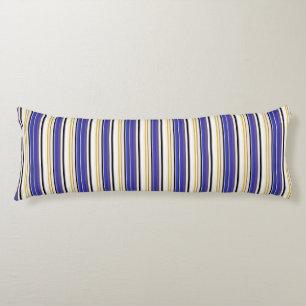 Cute white violet stripes body pillow