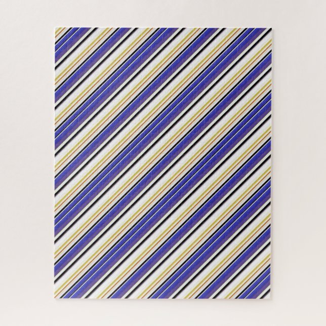 Cute white violet stripes jigsaw puzzle (Vertical)