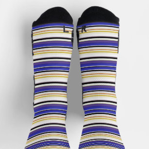 Cute white violet stripes socks