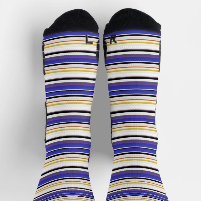 Cute white violet stripes socks (Top)