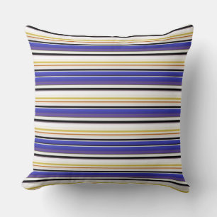 Cute white violet stripes throw pillow