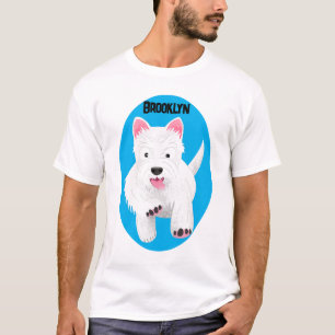 Cute white west highland terrier cartoon T-Shirt