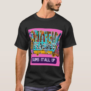 Cute Wife Mom Math Teacher Gift Idea  T-Shirt