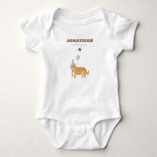 Cute Wild Animals Birthday Baby Bodysuit